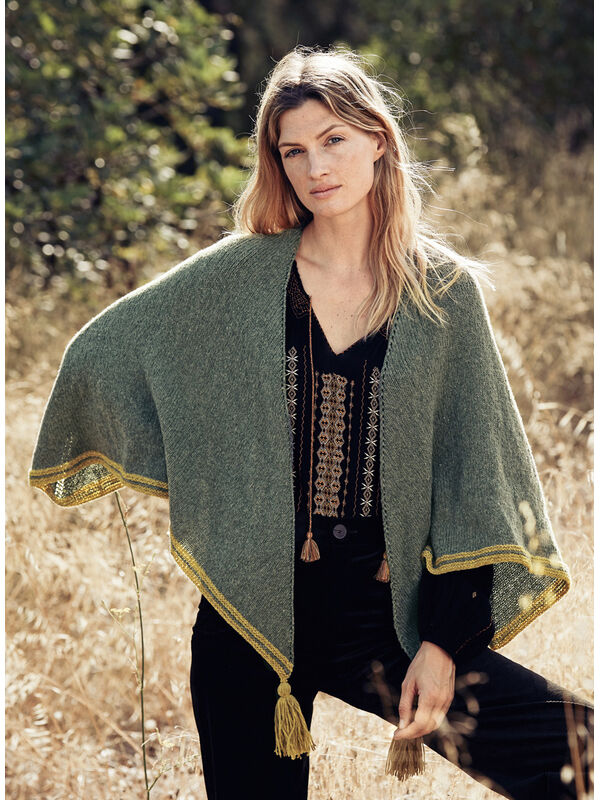 Lana Grossa OMSLAGDOEK MET 5 HOEKEN Cashmere 16 fine