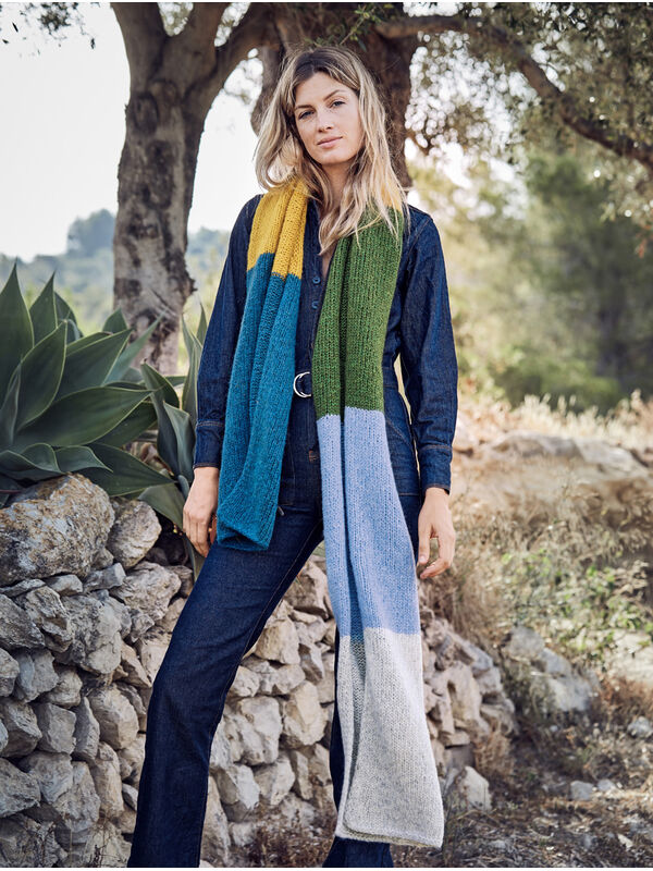 Lana Grossa COLOURBLOCKING-SJAAL Brigitte No. 2