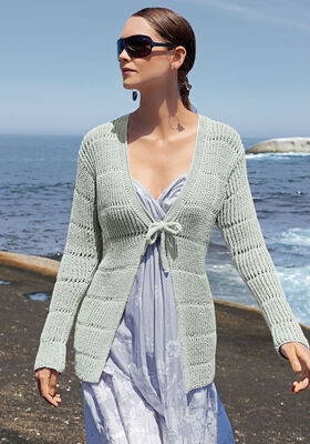 VEST IN HALVE PATENTSTEEKAJOURPATROON Elastico van Lana Grossa