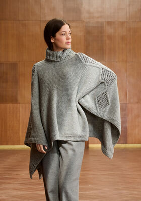 PONCHO Cool Merino Big & Glamour van Lana Grossa