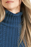 Lana Grossa RAGLANJURK MET KABELSTREPEN Cool Wool Big