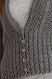 Lana Grossa VEST MET KABEL- EN AJOURPATROON Cool Wool
