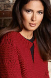 Lana Grossa VEST IN RIBBELPATROON MET GEVALLEN STEKEN Mille II