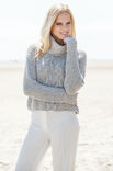 Lana Grossa TRUI IN PATENTSTEEK MET KABELPATROON Am Superbaby Fine