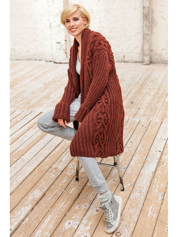 Lana Grossa VEST IN BOORDPATROON Alta Moda Alpaca
