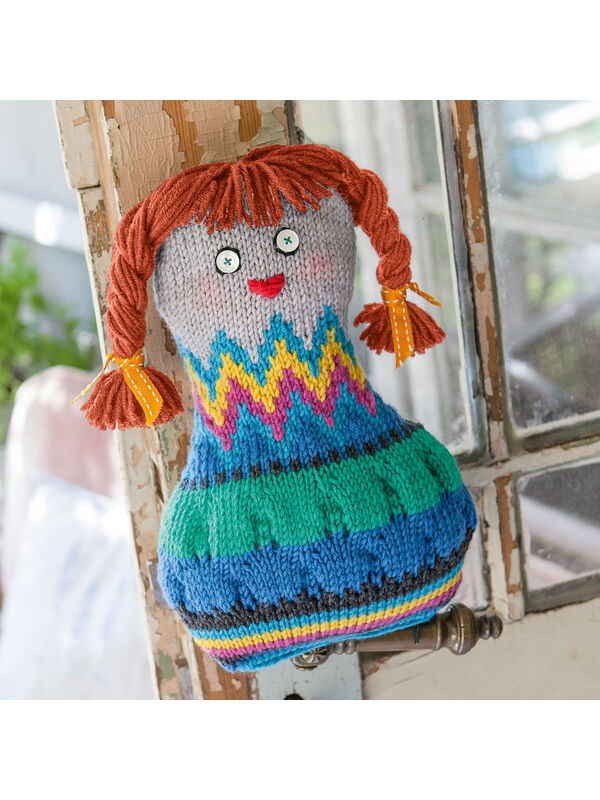 Lana Grossa ZORGENPOPPETJE MET JACQUARD- EN AJOURPATROON Bingo