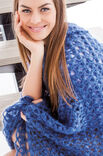 Lana Grossa GEHAAKTE PLAID IN KANTPATROON Silkhair