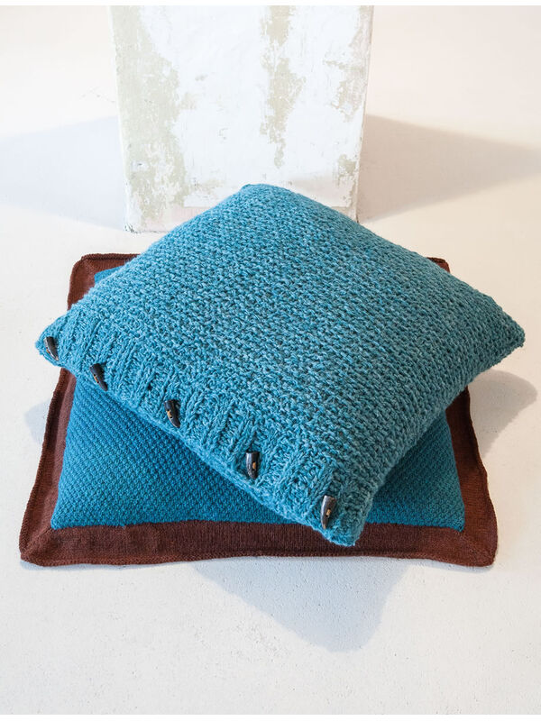 Lana Grossa KUSSEN IN GERSTEKORREL MET RANDBIES Alta Moda Alpaca