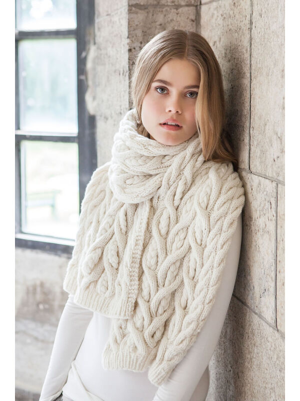 Lana Grossa SJAAL IN KABELPATROON Alta Moda Cashmere 16