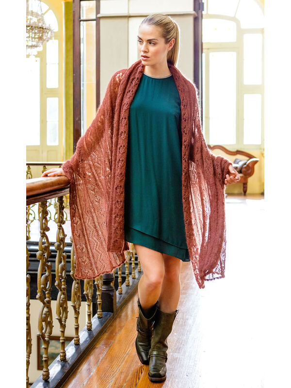 Lana Grossa STOLA IN AJOURPATROON Silkhair