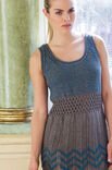 Lana Grossa JURK MET ZIGZAG- EN ROOSTERAJOURPATROON Linarte