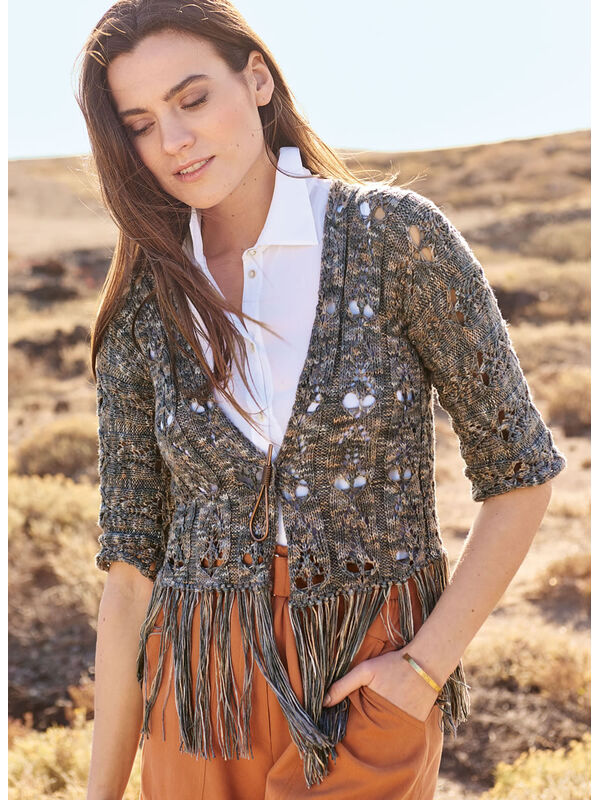 Lana Grossa VEST IN AJOURPATROON Linarte Color