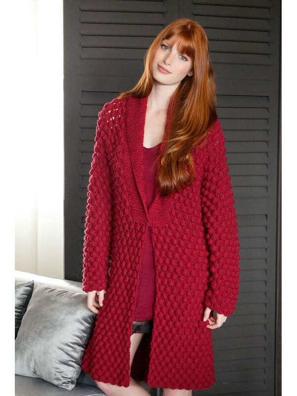 Lana Grossa KORTE MANTEL IN ROOSJESPATROON Alta Moda Cashmere 16