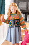 Lana Grossa KINDERVEST MET MOTIEVEN EN NOPPENPATROON Cool Wool Big Color/Uni/Melange/ Silkhair