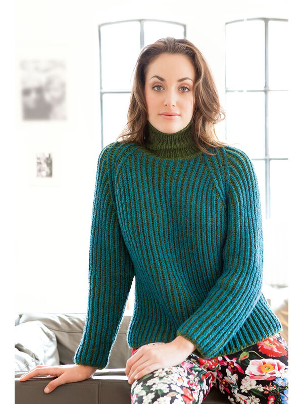 Lana Grossa RAGLANTRUI IN TWEEKLEURIG PATENTPATROON ALta Moda Alpaca