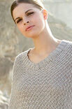 Lana Grossa PONCHO IN BOORDSTEEKWEEFPATROON Linarte