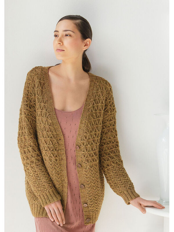 Lana Grossa VEST IN GEKRUIST HEFSTEKENPATROON Alta Moda Alpaca
