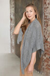 Lana Grossa SCHOUDERDOEK MET RIBBELPATROON EN AJOUR Lace Seta Mulberry