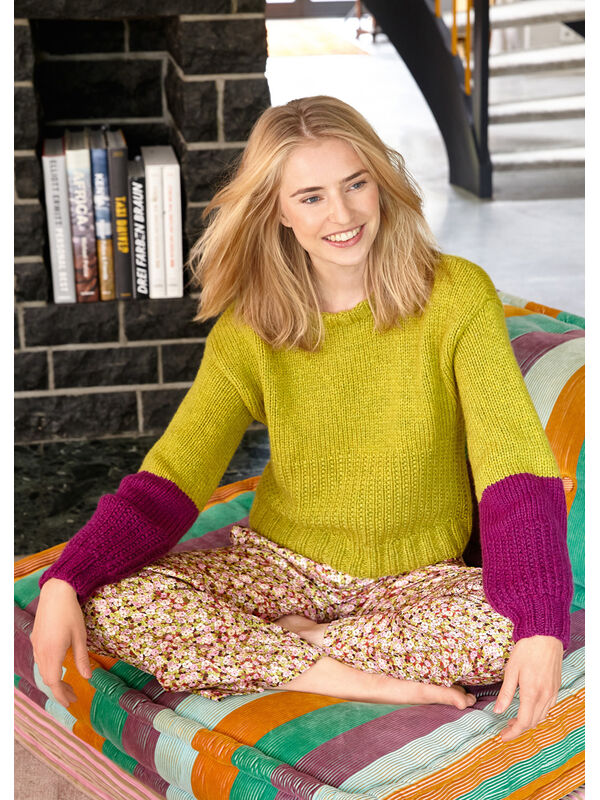 Lana Grossa TRUI IN TRICOTSTEEK EN GERSTEKORRELPATROON Alta Moda Cashmere 16