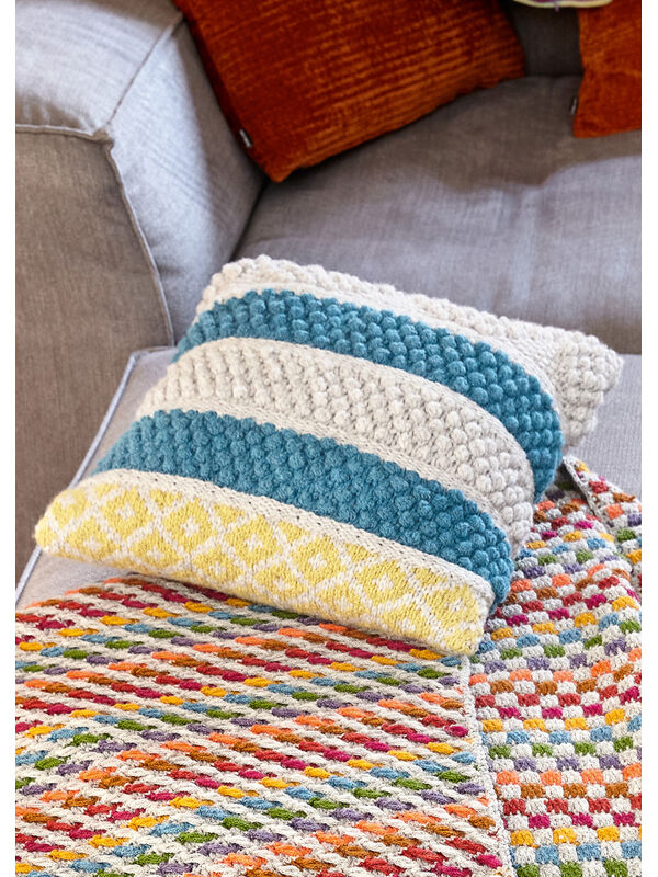 Lana Grossa KUSSEN MET NOPPEN- EN JACQUARDPATROON Alta Moda Cashmere 16