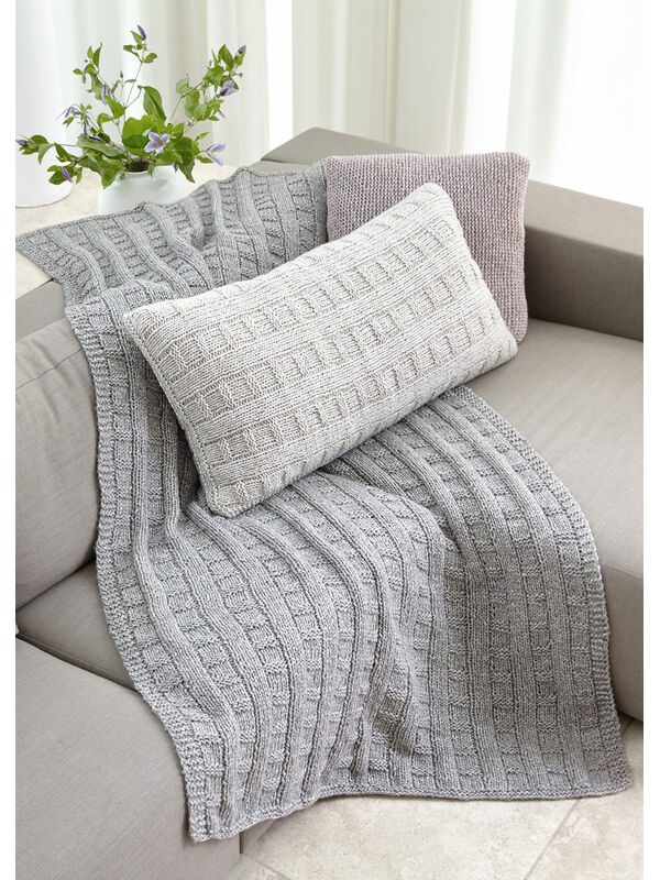 Lana Grossa PLAID IN RECHTAVERECHT- PATROON Landlust Winterwolle