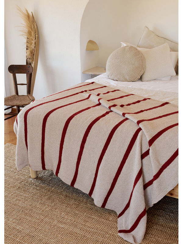 Lana Grossa PLAID IN GERSTEKORREL EN TRICOTSTEEK Alta Moda Alpaca