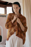 Lana Grossa VEST IN PATROON MET LANGGETROKKEN STEKEN Ecopuno & Silkhair