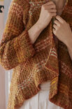 Lana Grossa VEST IN PATROON MET LANGGETROKKEN STEKEN Ecopuno & Silkhair