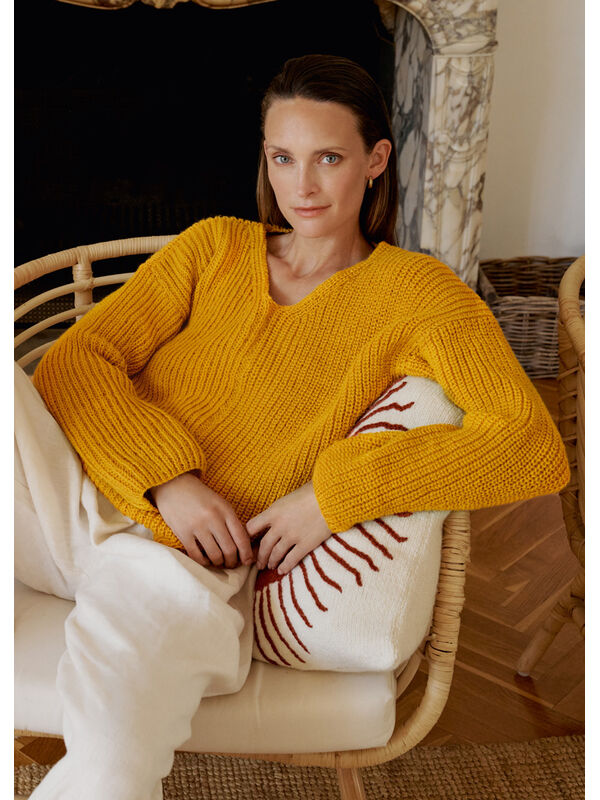 Lana Grossa V-TRUI IN HALVE PATENTSTEEK Landlust Alpaka Merino 160