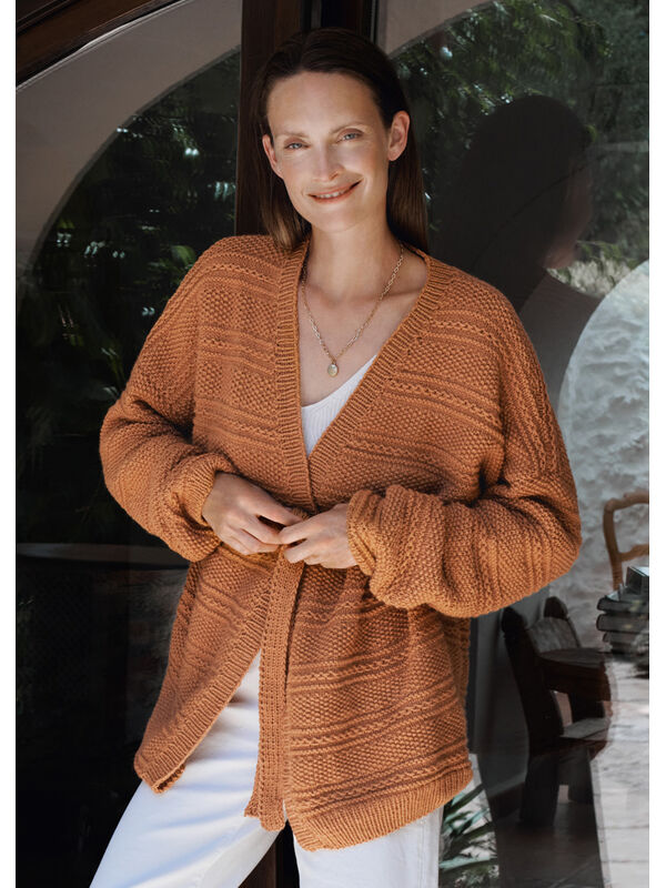 Lana Grossa VEST IN PATRONENMIX MET GERSTEKORREL Alpaka Merino 100