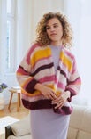 Lana Grossa GESTREEPT VEST IN TRICOTSTEEK Silkhair