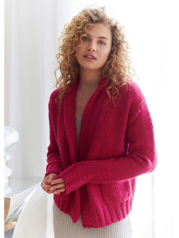 Lana Grossa VEST IN TRICOTSTEEK MET ZAKKEN Brigitte No. 5