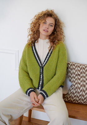 VEST IN STRUCTUURPATROON Brigitte No. 2 van Lana Grossa