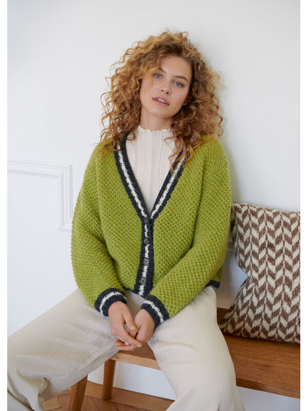 Lana Grossa VEST IN STRUCTUURPATROON Brigitte No. 2