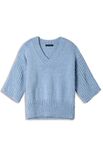 Lana Grossa TRUI MET V-HALS IN TRICOTSTEEK Cool Merino