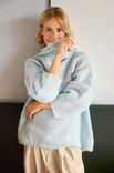 Lana Grossa TRUI MET RAGLANRANDEN IN TRICOTSTEEK Alpaca Air