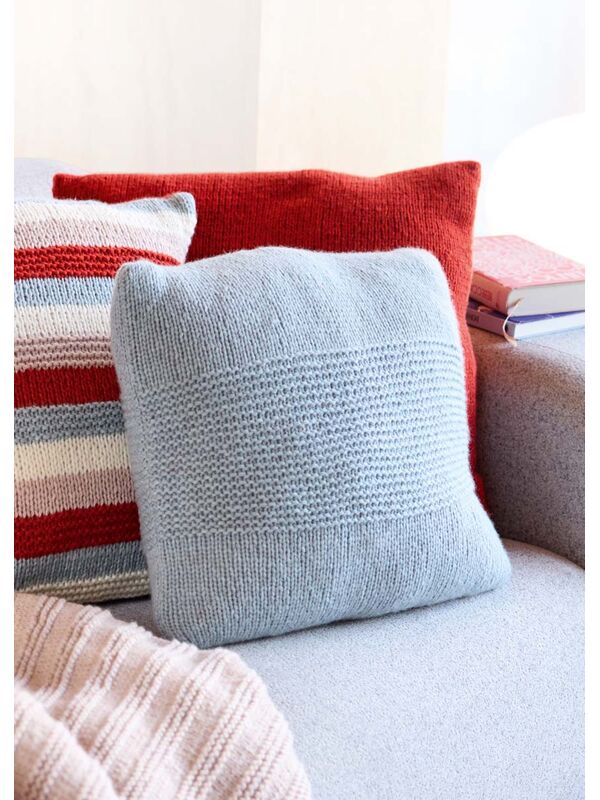 Lana Grossa KUSSENHOES IN TRICOTSTEEK EN RIBBELSTEEK Alta Moda Cashmere 16