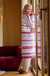 Lana Grossa MANTEL IN TRICOTSTEEK MET STREPEN Mohair Moda