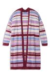 Lana Grossa MANTEL IN TRICOTSTEEK MET STREPEN Mohair Moda