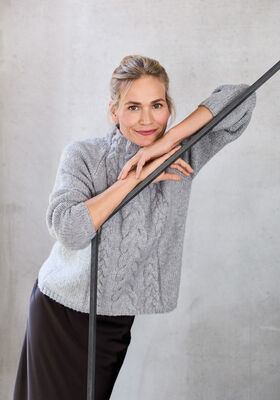 RAGLANTRUI MET KABELS Cool Merino Big van Lana Grossa