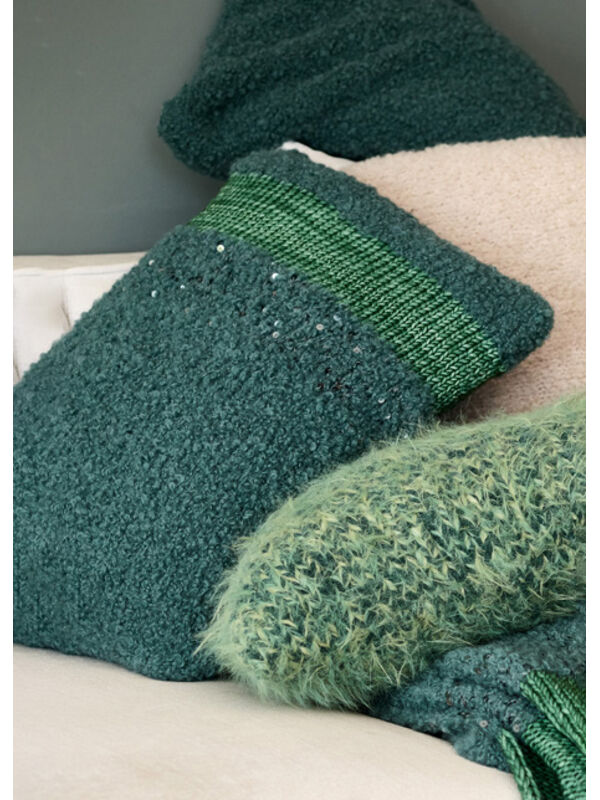 Lana Grossa KUSSENHOES IN TRICOTSTEEK Orsetto, Cosmo & Vintage Superchunky