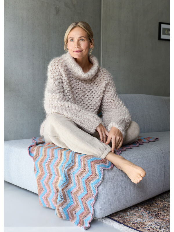 Lana Grossa COLTRUI IN ROOSJESPATROON Mohair Moda