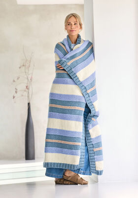 DEKEN IN TRICOTSTEEK EN RIBBELSTEEK Alta Moda Cashmere 16 van Lana Grossa