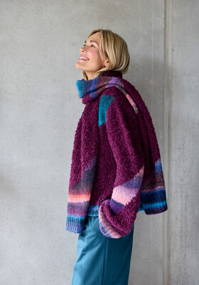 SJAAL MET INTARSIA Orsetto & Bomba van Lana Grossa