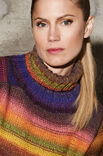 Lana Grossa KORTE TRUI MET RAGLAN IN AVERECHTE TRICOTSTEEK Cinque Multi