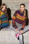 Lana Grossa REVERSVEST IN GROTE GERSTEKORREL Cinque Multi