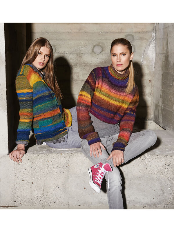 Lana Grossa REVERSVEST IN GROTE GERSTEKORREL Cinque Multi