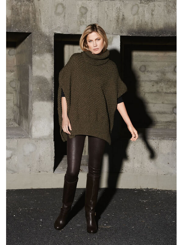 Lana Grossa PONCHO IN SMOKPATROON Alta Moda Alpaca