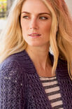 Lana Grossa KORT RAGLANVEST IN HALVE PATENTSTEEK Silkhair/Linarte