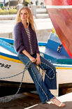 Lana Grossa KORT RAGLANVEST IN HALVE PATENTSTEEK Silkhair/Linarte